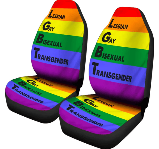 LGBT Car Seat Covers LGBT Lesbian Gay Biosexual Transgender Seat Covers Colorful