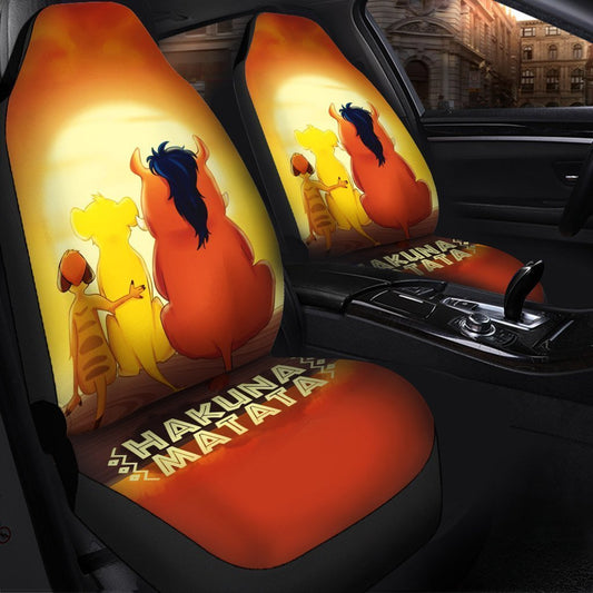 LK Car Seat Covers Simba And Friends Hakunamatata Seat Covers Orange