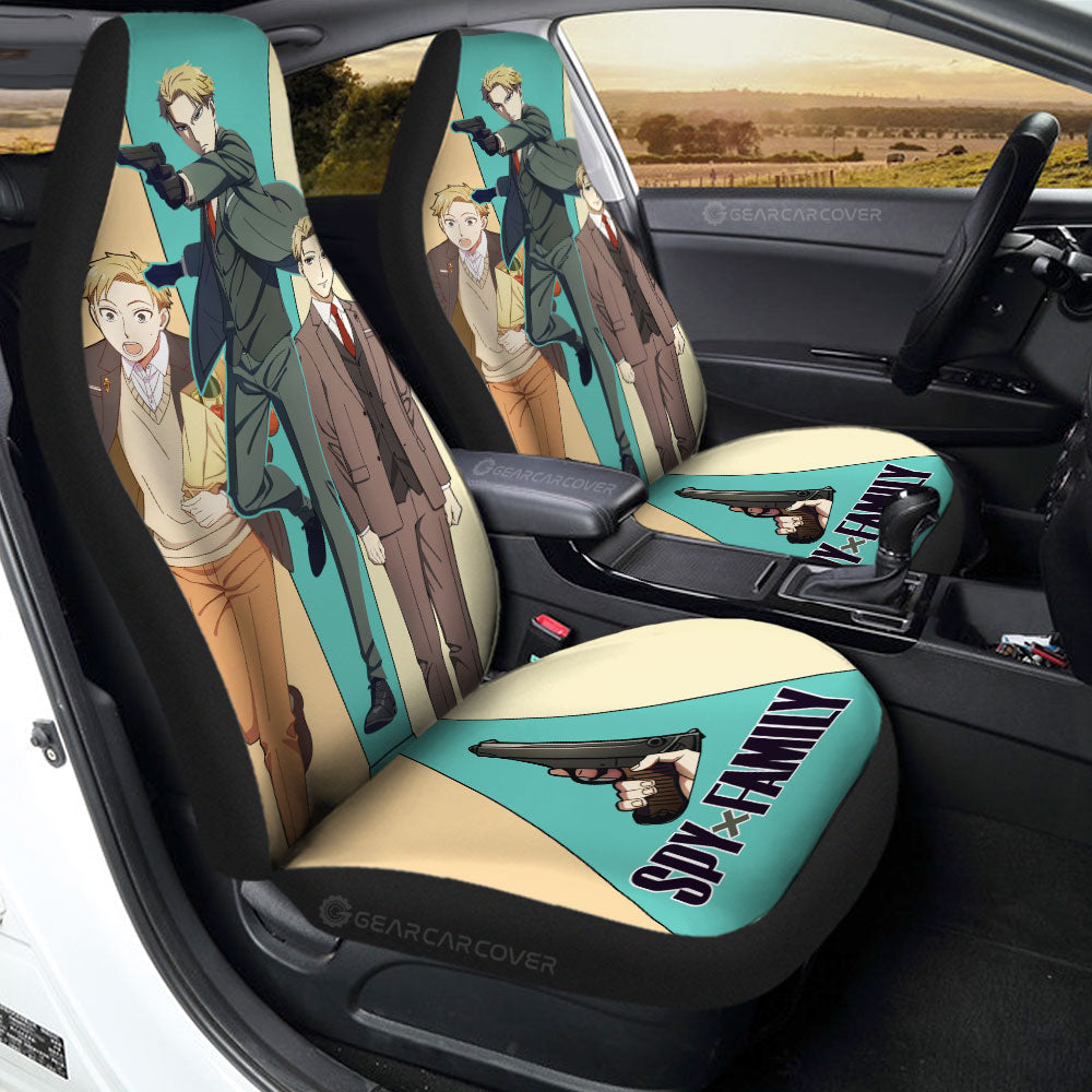 Spy X Family Car Seat Covers Loid Forger Graphic Spy X Family Seat Covers Colorful