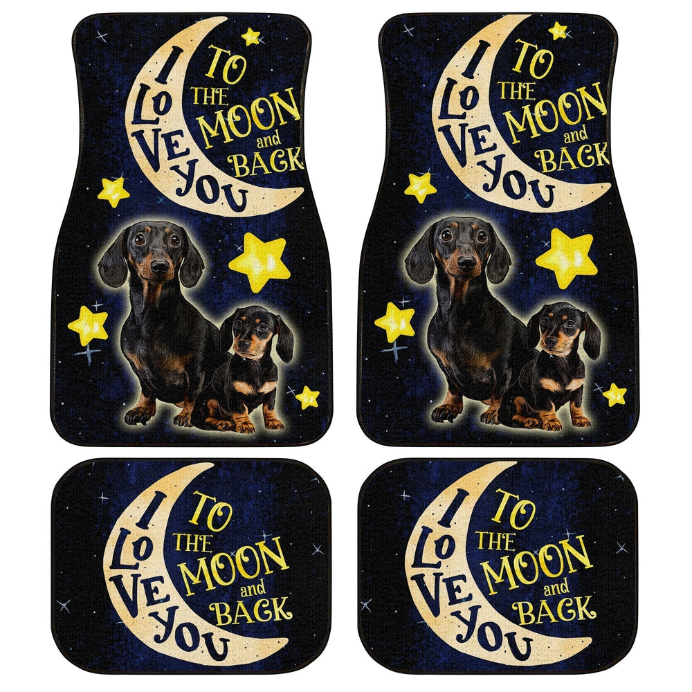 Dog Car Floor Mats Lovely Dachshunds Dogs Love To The Moon Car Mats
