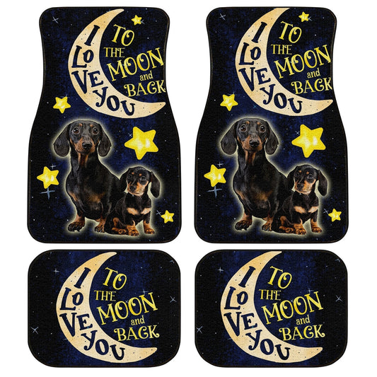 Dog Car Floor Mats Lovely Dachshunds Dogs Love To The Moon Car Mats