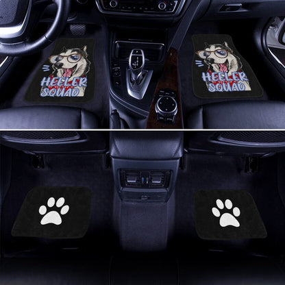 Dog Car Floor Mats Funny Husky Dog With Glasses Heeler Squad Car Mats
