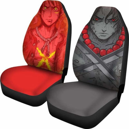 One Piece Car Seat Covers Luffy And Ace One Piece After Battle Seat Covers Red Gray