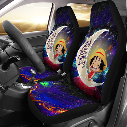 One Piece Car Seat Covers Luffy One Piece Love You To The Moon Seat Covers Colorful