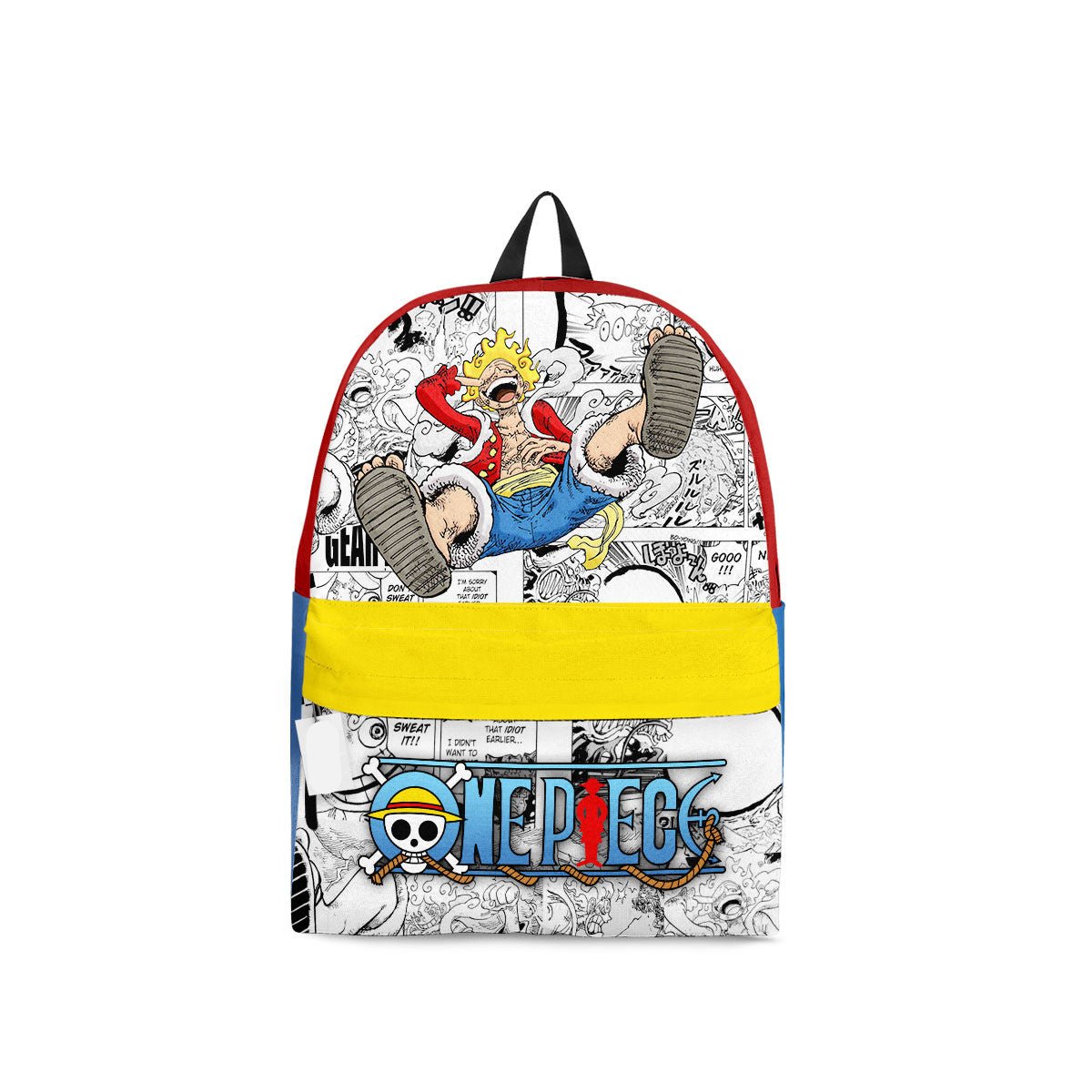 One Piece Backpack Luffy Gear 5th Manga Pattern Backpacks Colorful