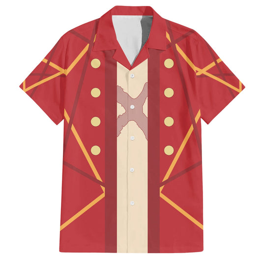 One Piece Hawaii Shirt Monkey D Luffy Costume Graphic Hawaiian Shirt Red Unisex