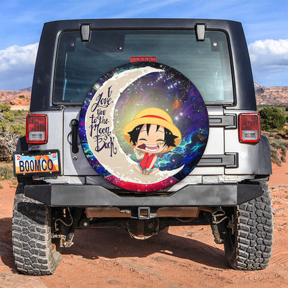 One Piece Spare Tire Cover Luffy One Piece Love You To The Moon Tire Covers Colorful