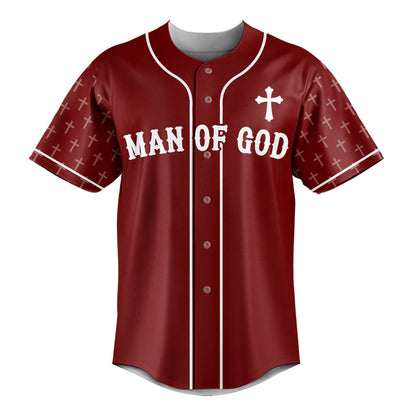 Man Of God Baseball Jersey - Christant Gift For Him