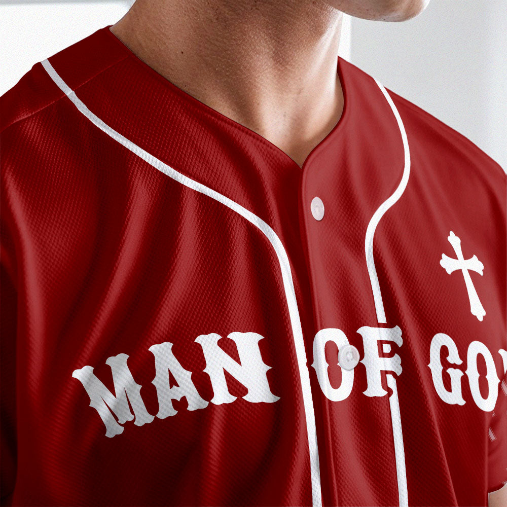 Man Of God Baseball Jersey - Christant Gift For Him