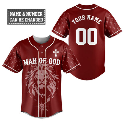 Man Of God Baseball Jersey - Christant Gift For Him
