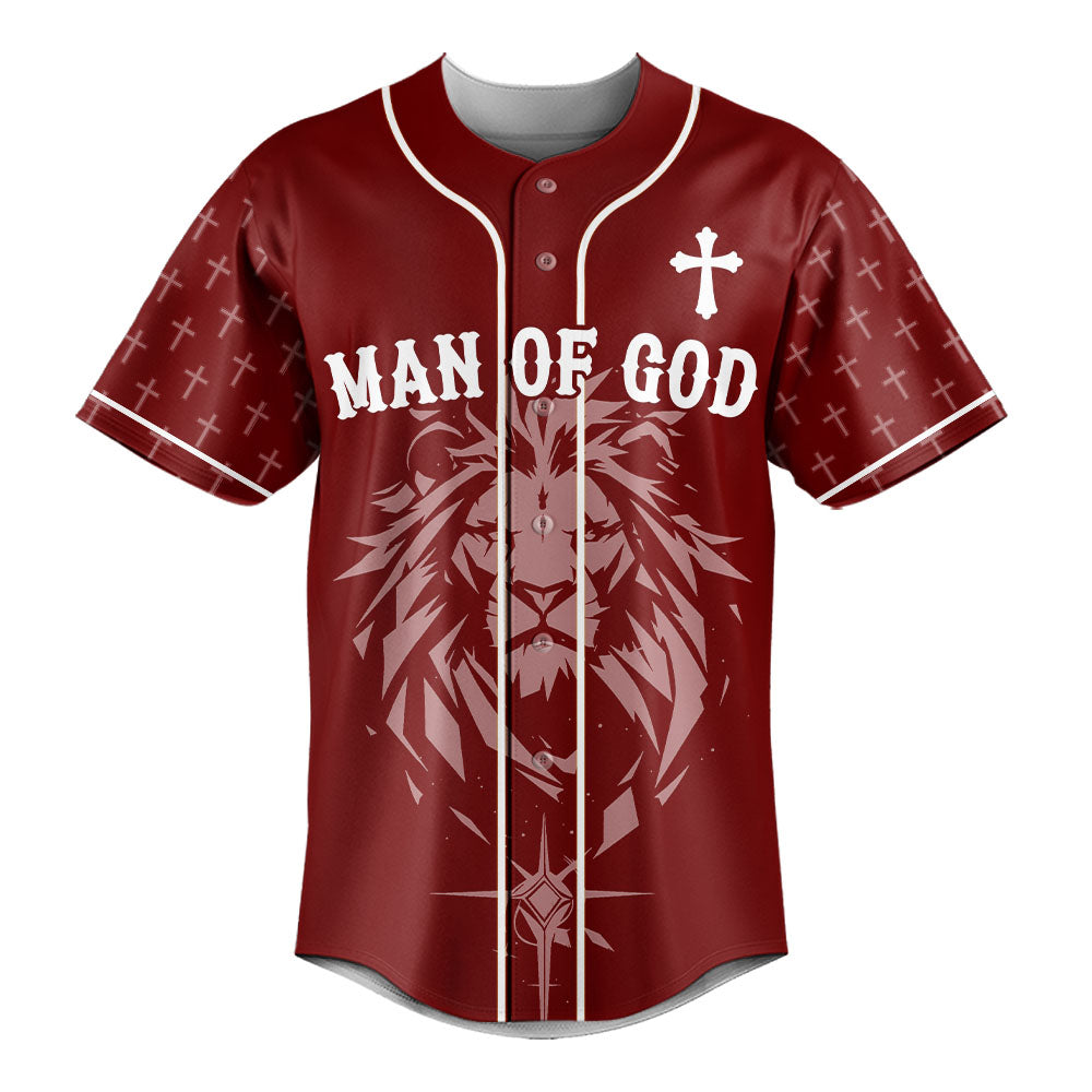 Man Of God Baseball Jersey - Christant Gift For Him