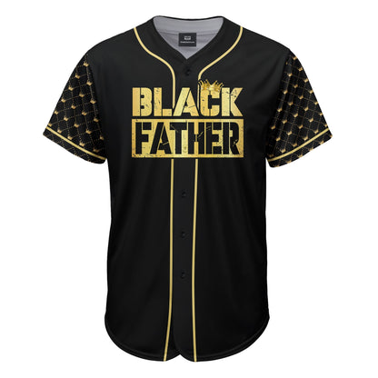 Black Father Black Leader Black King - African American Baseball Jersey - Gift for Black Dad, Grandpa, Husband