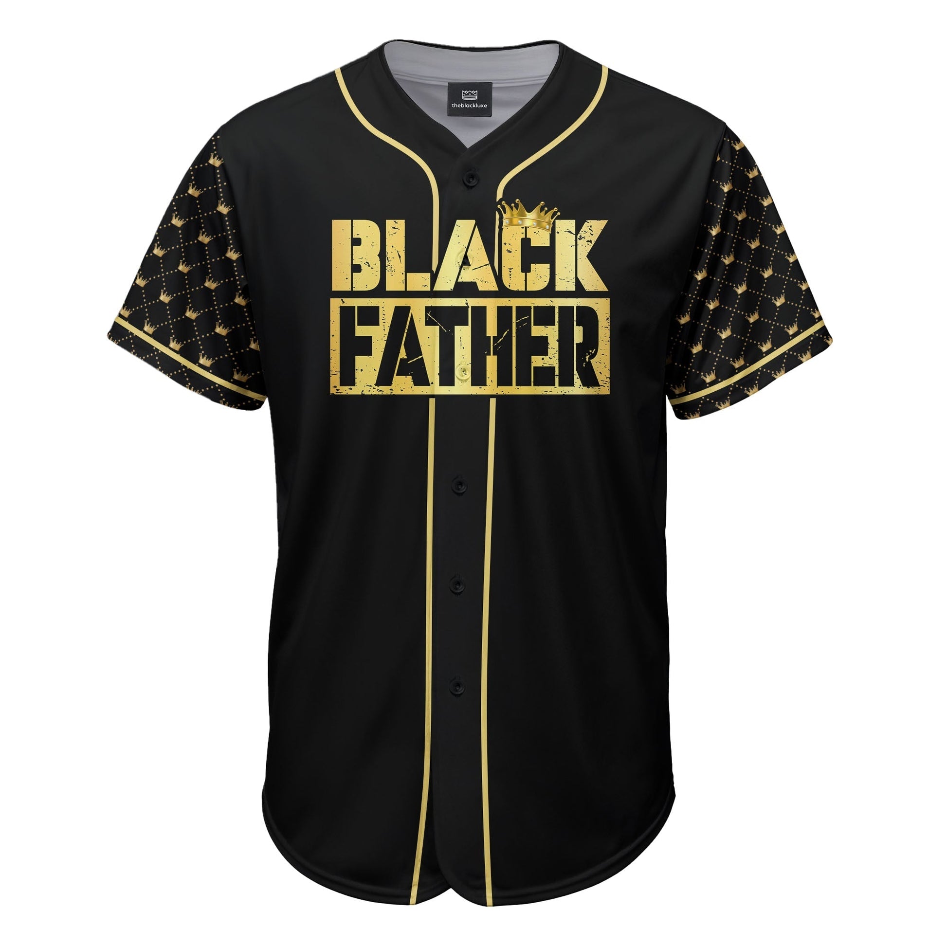 Black Father Black Leader Black King - African American Baseball Jersey - Gift for Black Dad, Grandpa, Husband