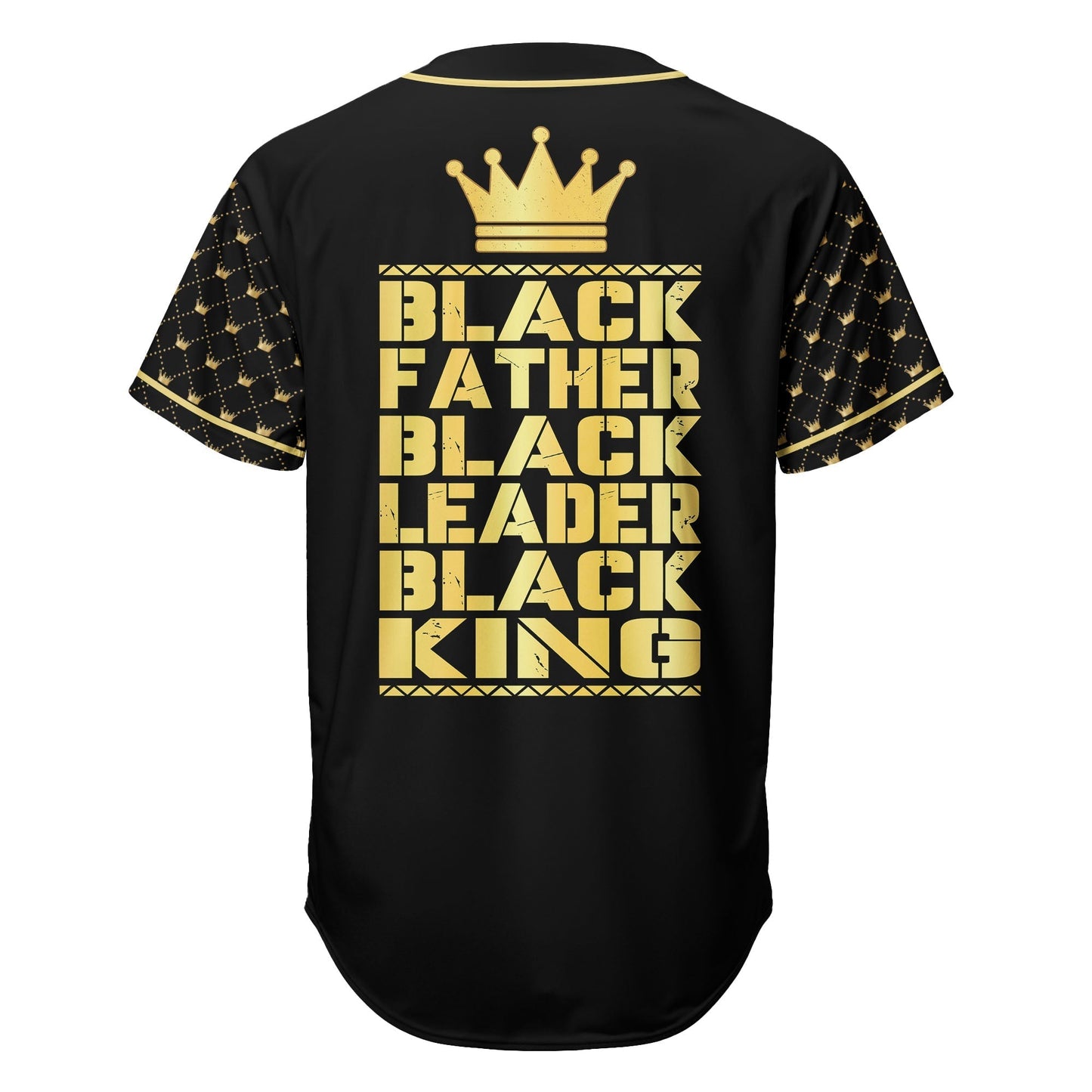 Black Father Black Leader Black King - African American Baseball Jersey - Gift for Black Dad, Grandpa, Husband