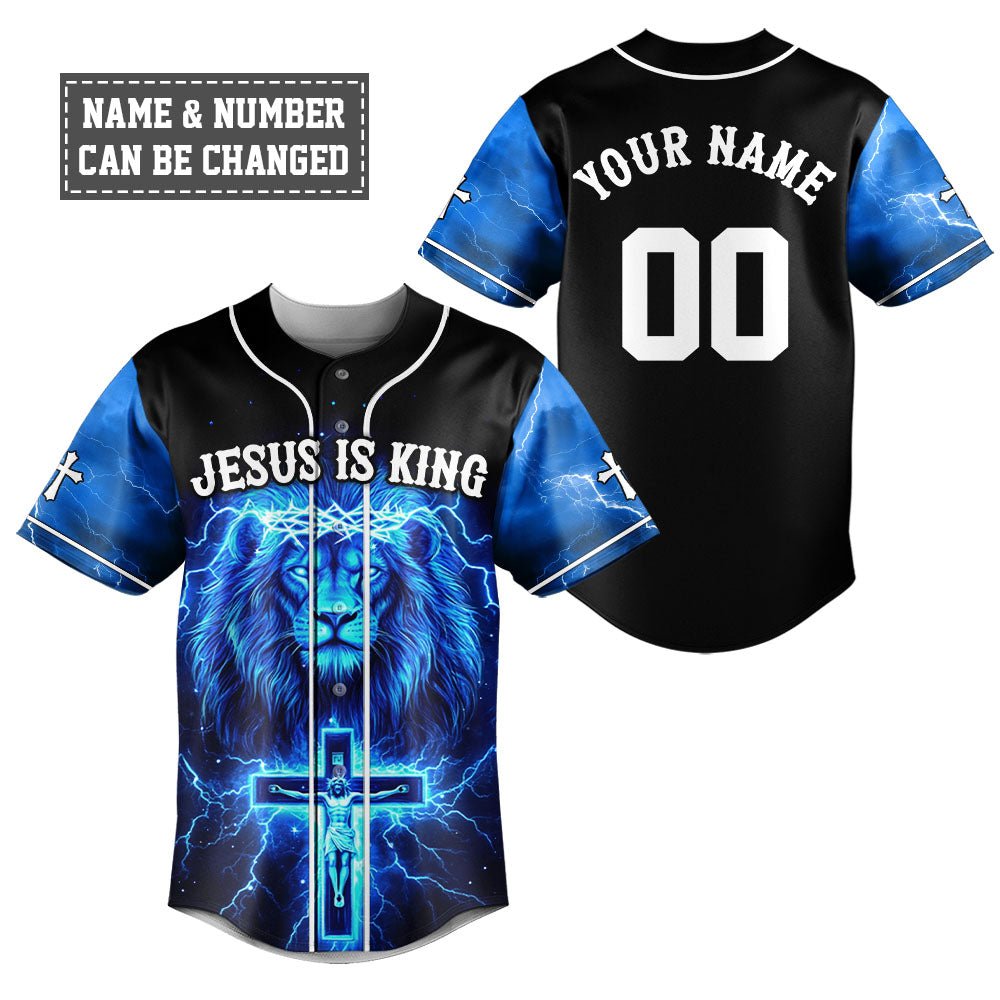 Jesus is King Baseball Jersey - Christant Gift For Him