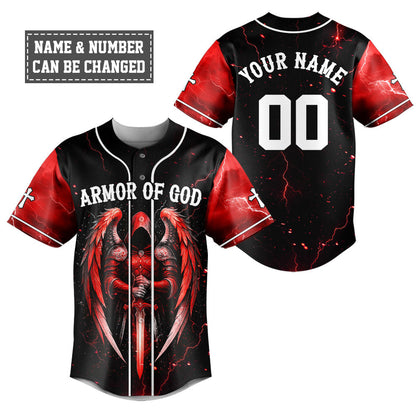 Armor of God Baseball Jersey - Christant Gift For Him