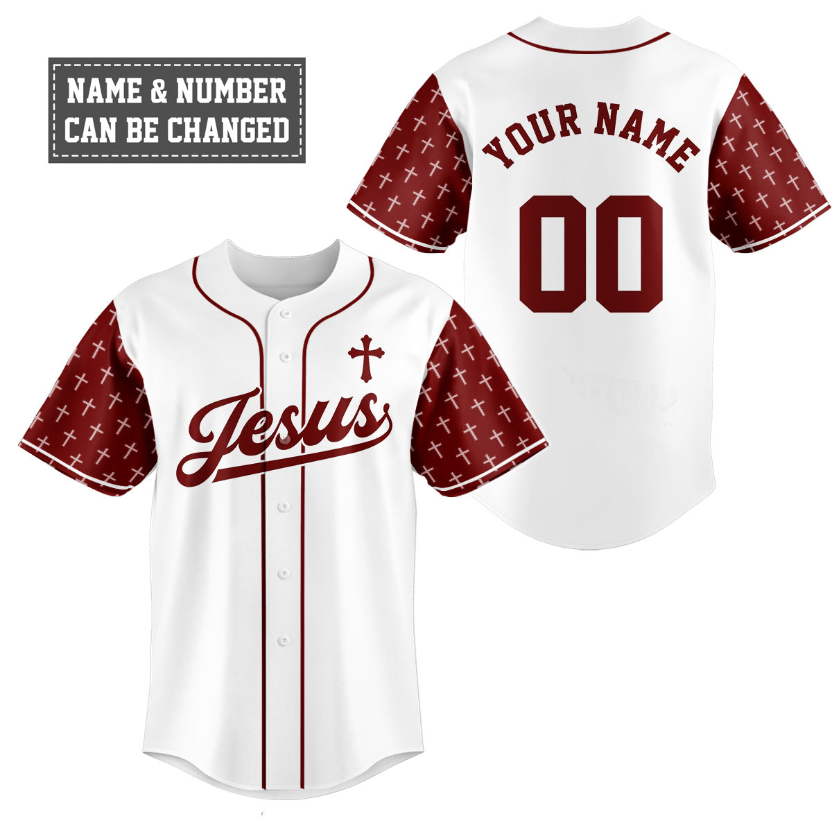 Jesus Baseball Jersey - Christant Gift For Him