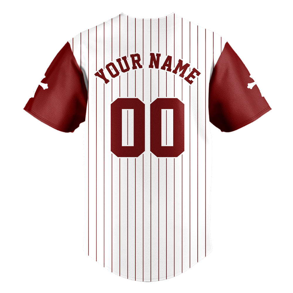 Man Of God Striped Baseball Jersey - Christant Gift For Him