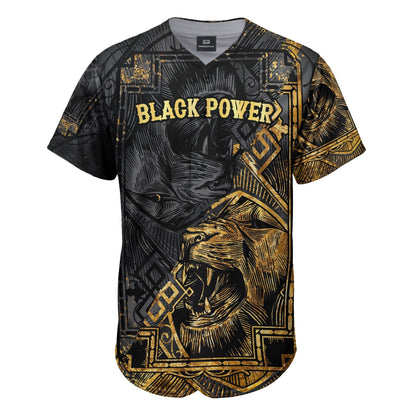 Black Power - African American Baseball Jersey - Gift for Black Dad, Grandpa, Husband