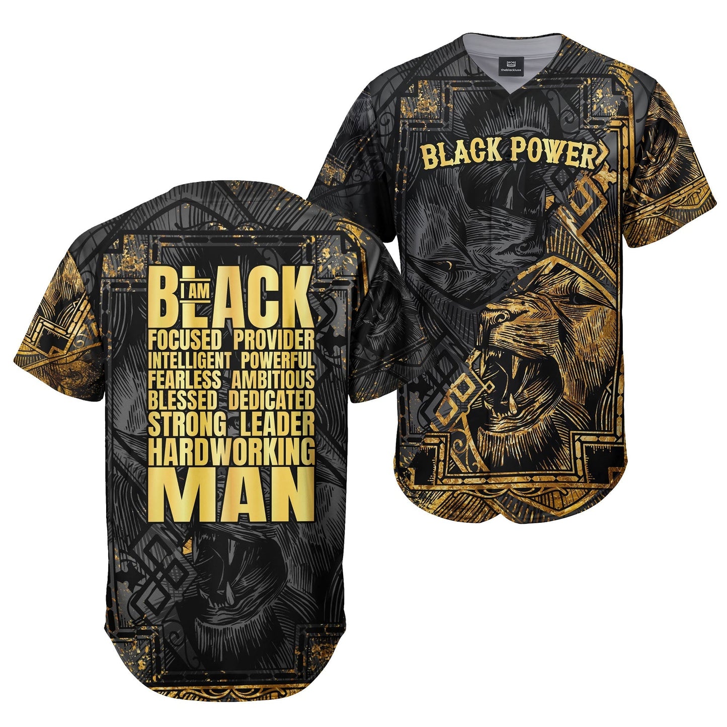 Black Power - African American Baseball Jersey - Gift for Black Dad, Grandpa, Husband