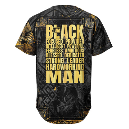 Black Power - African American Baseball Jersey - Gift for Black Dad, Grandpa, Husband
