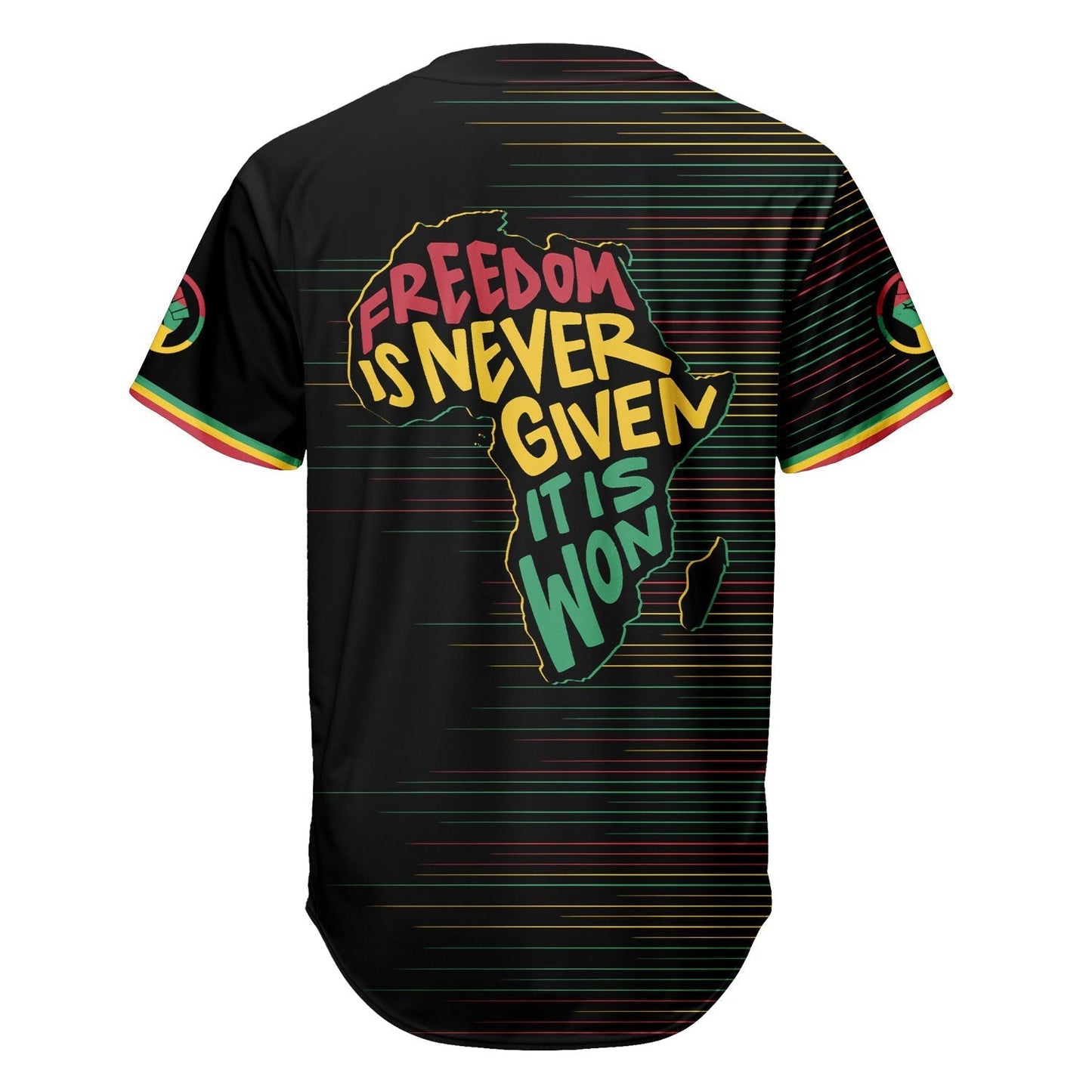 Black Power Won - African American Baseball Jersey - Gift for Black Dad, Grandpa, Husband