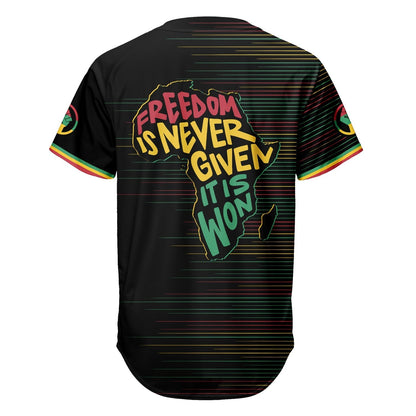 Black Power Won - African American Baseball Jersey - Gift for Black Dad, Grandpa, Husband