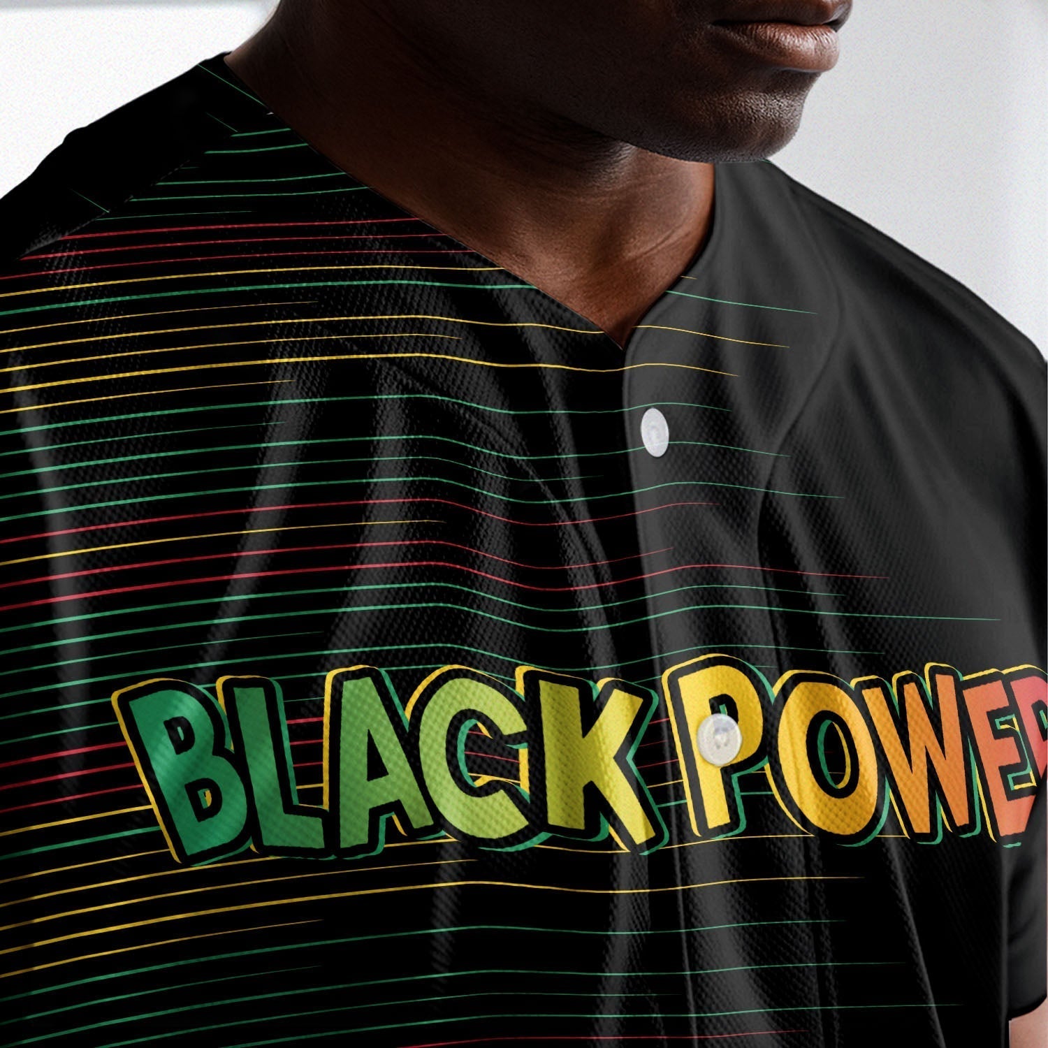 Black Power Won - African American Baseball Jersey - Gift for Black Dad, Grandpa, Husband