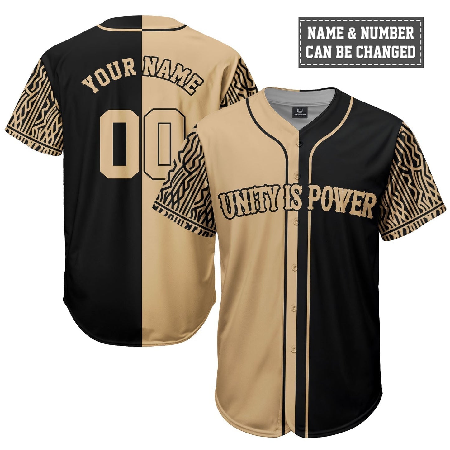 Unity Is Power - African American Baseball Jersey - Gift for Black Dad, Grandpa, Husband
