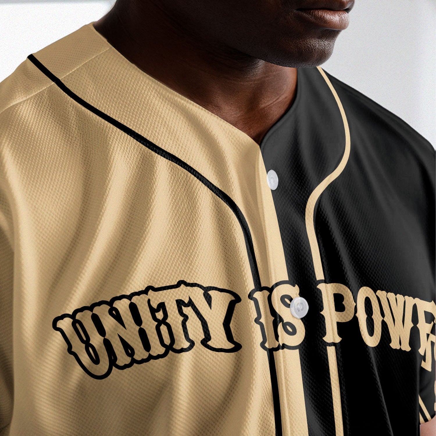 Unity Is Power - African American Baseball Jersey - Gift for Black Dad, Grandpa, Husband