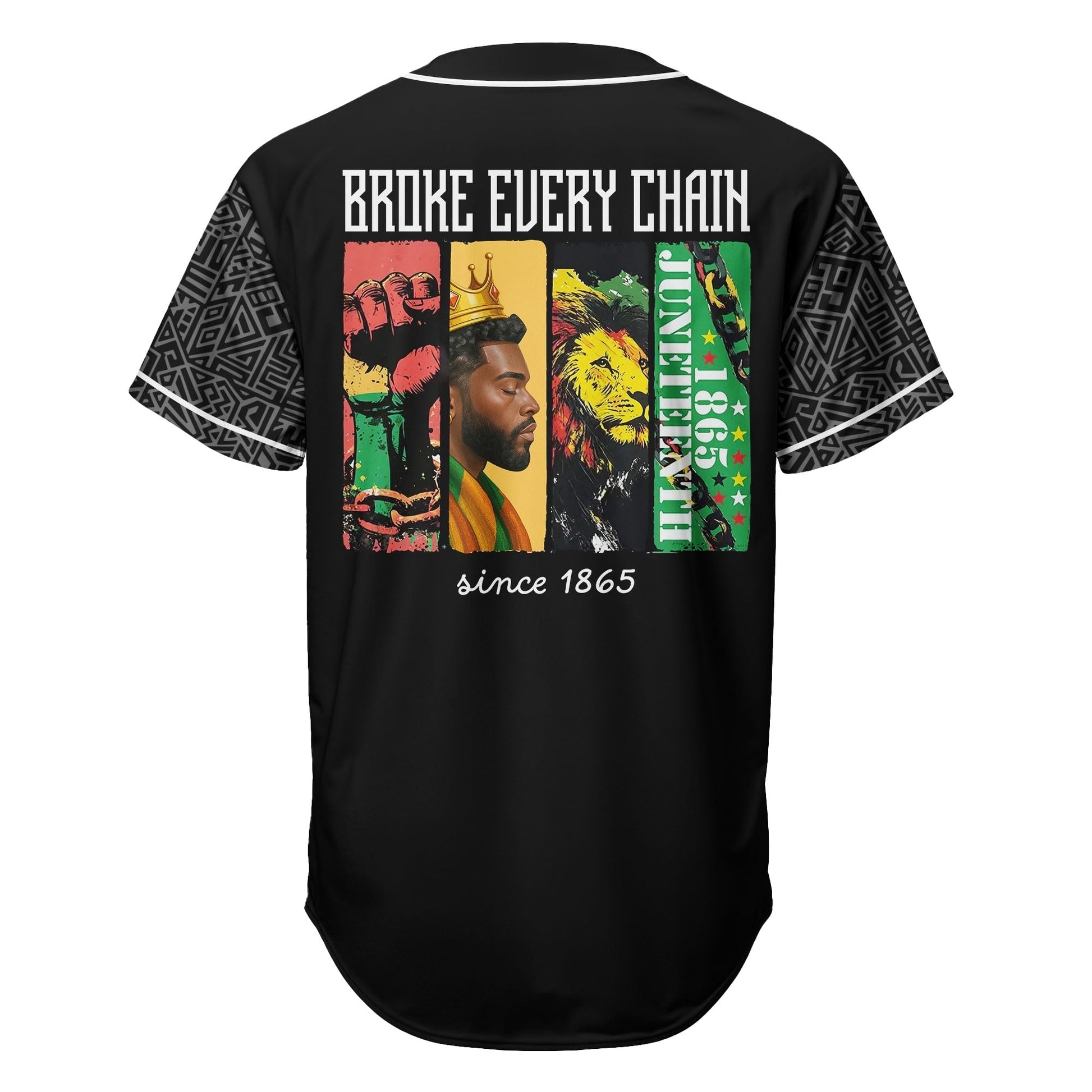 Broke Every Chain - African American Baseball Jersey - Gift for Black Dad, Grandpa, Husband
