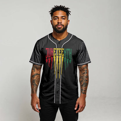 Broke Every Chain - African American Baseball Jersey - Gift for Black Dad, Grandpa, Husband