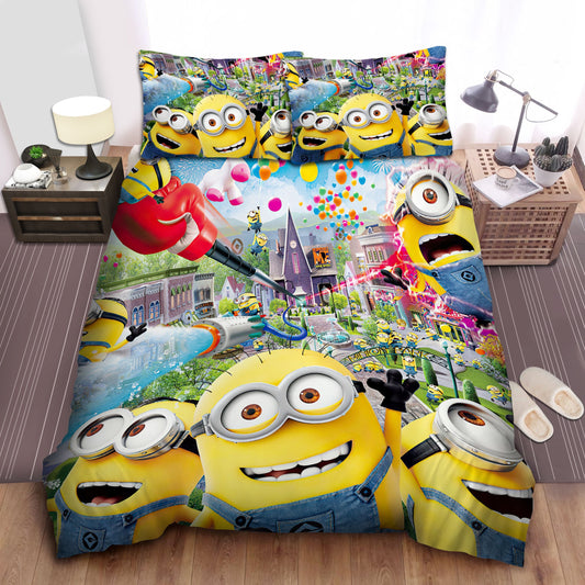 Minions Bedding Set Minion In Despicable Me Minions Park Duvet Covers Colorful Unique Gift