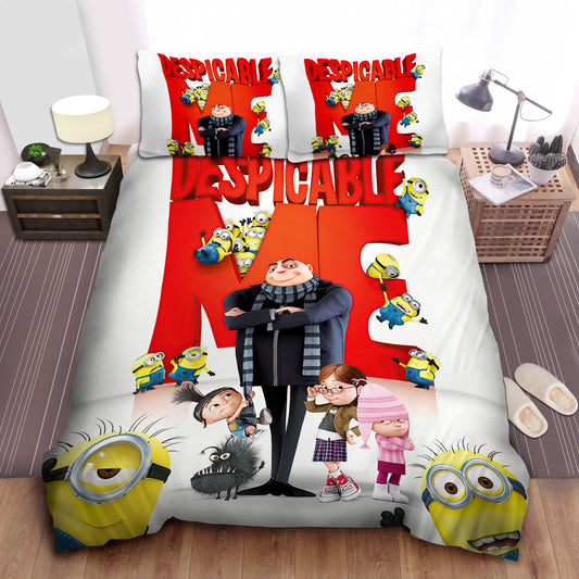 Minions Bedding Set Despicable Me Gru’s Family And Minions Duvet Covers Colorful Unique Gift