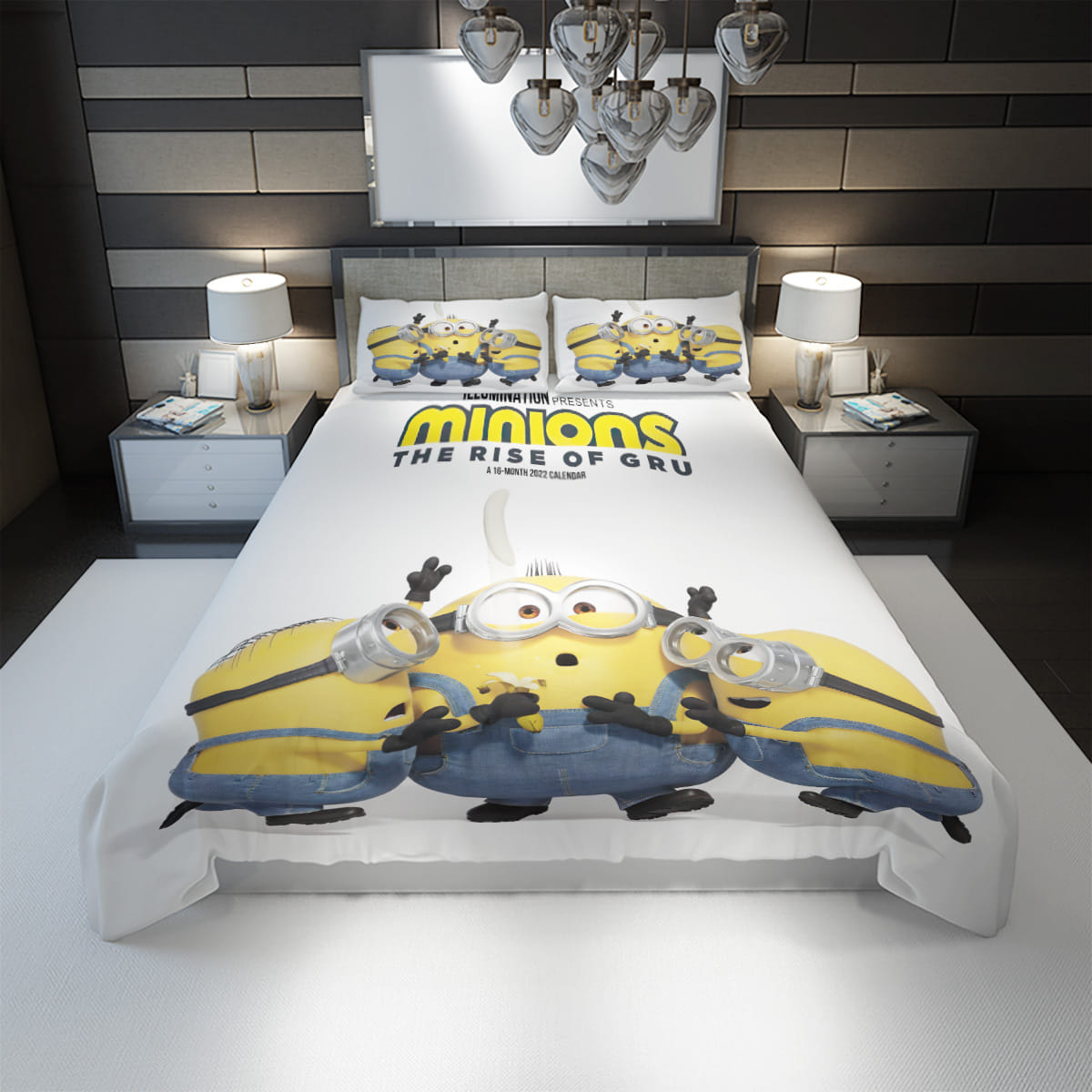 Minions Bedding Set Minions The Rise Of Gru Duvet Covers Yellow White Unique Gift