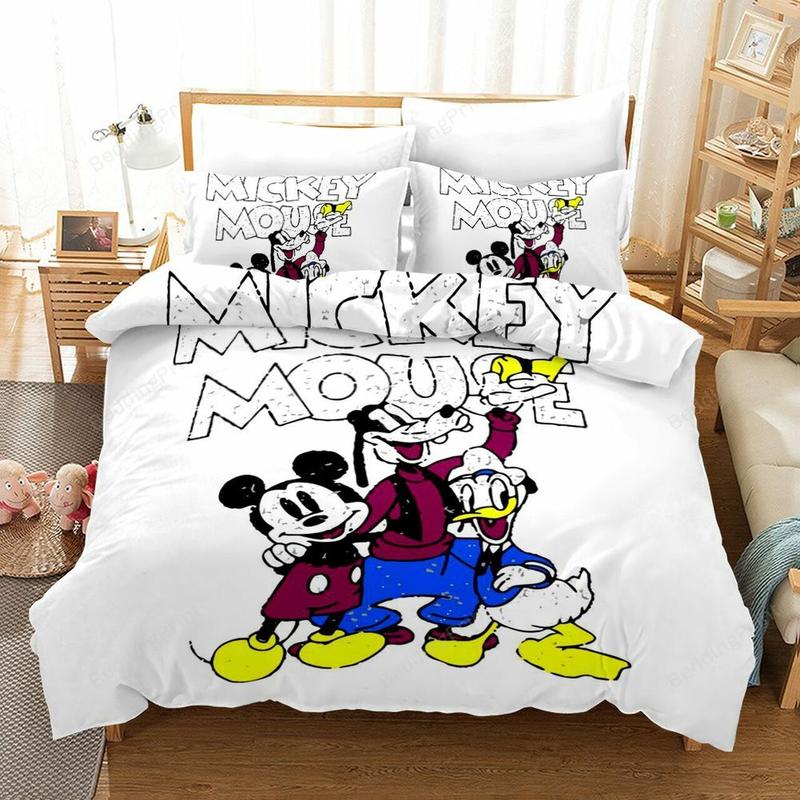 MM Bedding Set DN MM Goofy Donald Duck Graphic Duvet Covers White Unique Gift