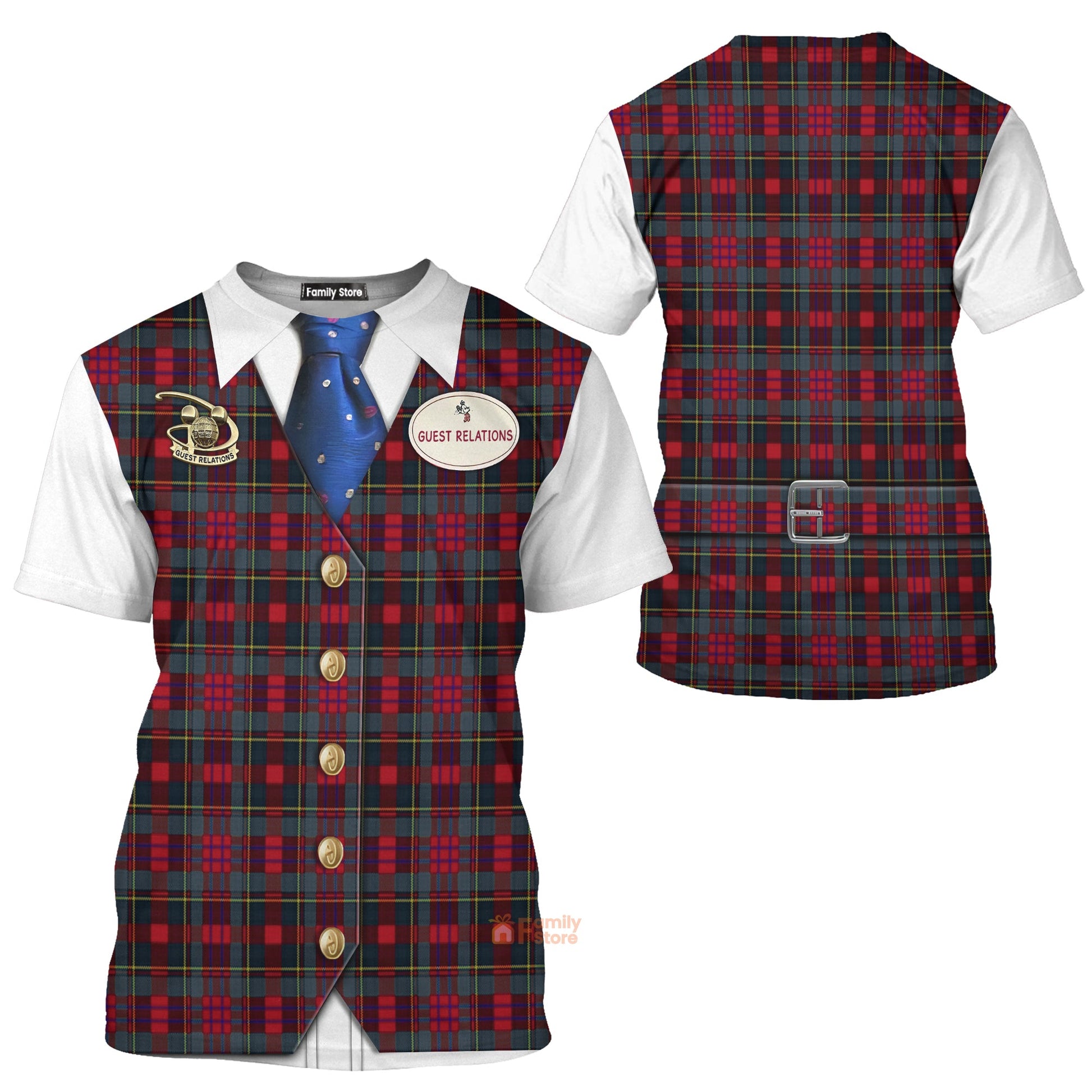 Guest Relations Outfit Disney Cast Member Costume T-Shirt For Men