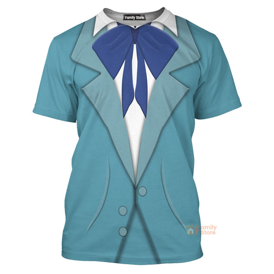 Ezra Hitchhiking Ghosts Haunted Mansion Costume T-Shirt For Men