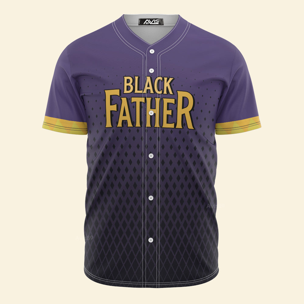 I'm Proud To Be A Dad  - African American Baseball Jersey - Gift for Black Dad, Grandpa, Husband
