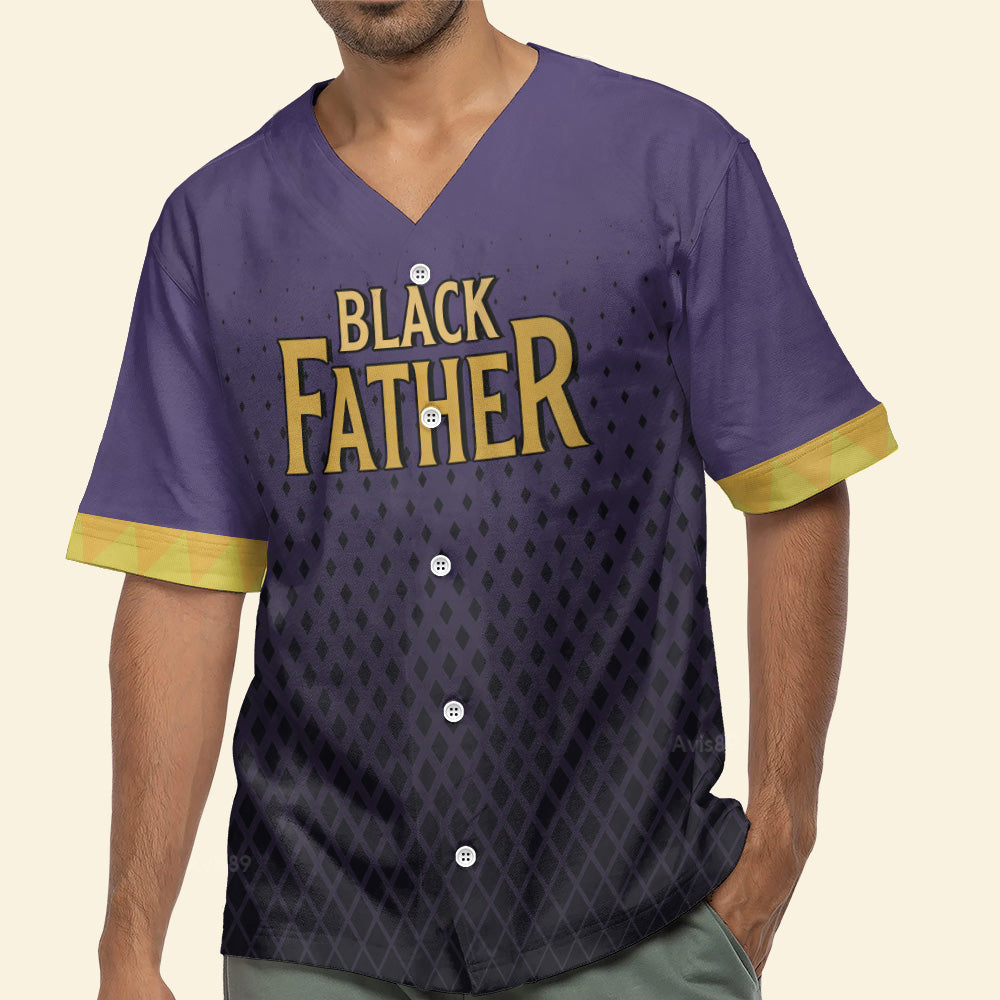 I'm Proud To Be A Dad  - African American Baseball Jersey - Gift for Black Dad, Grandpa, Husband