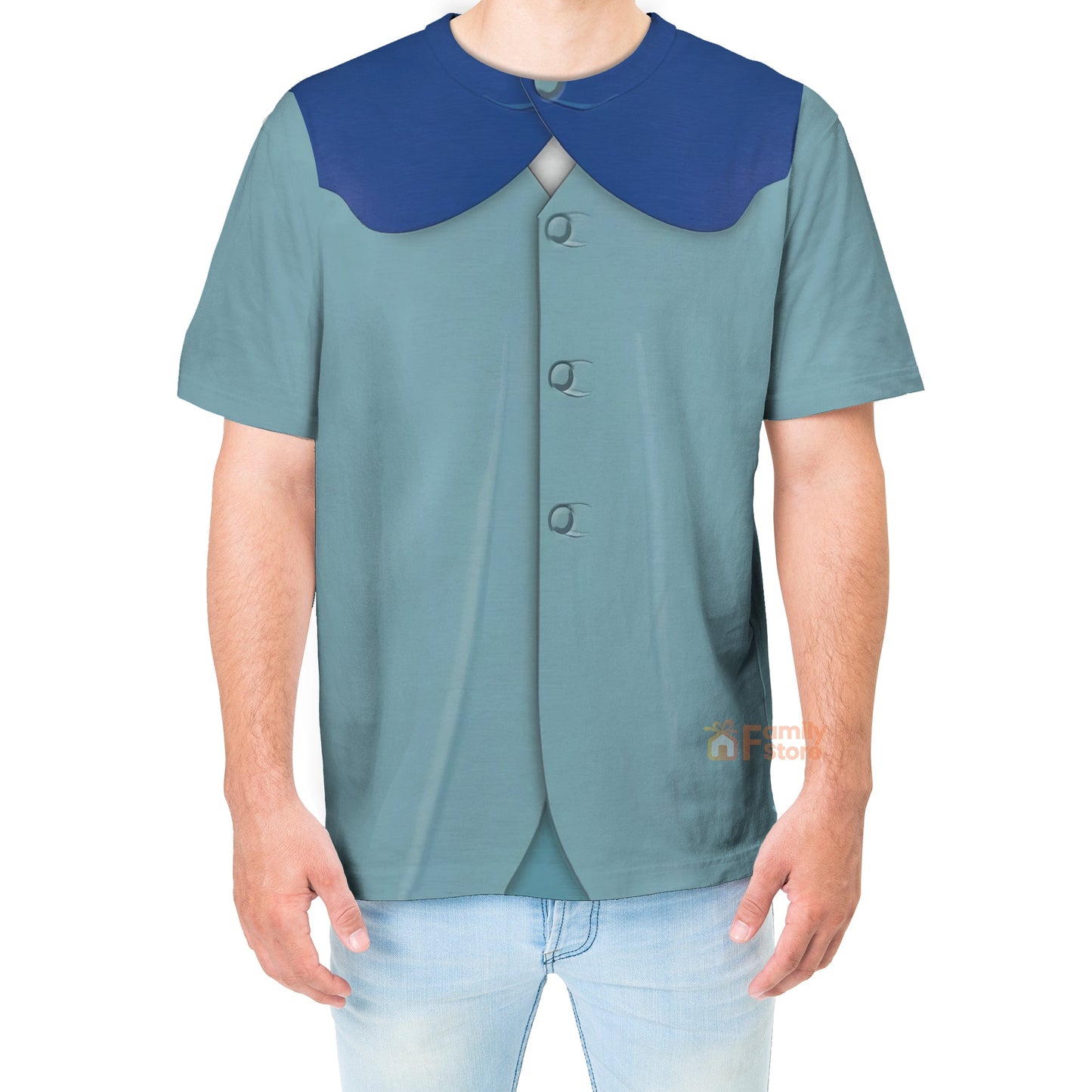 Phineas Hitchhiking Ghosts Haunted Mansion Costume T-Shirt For Men