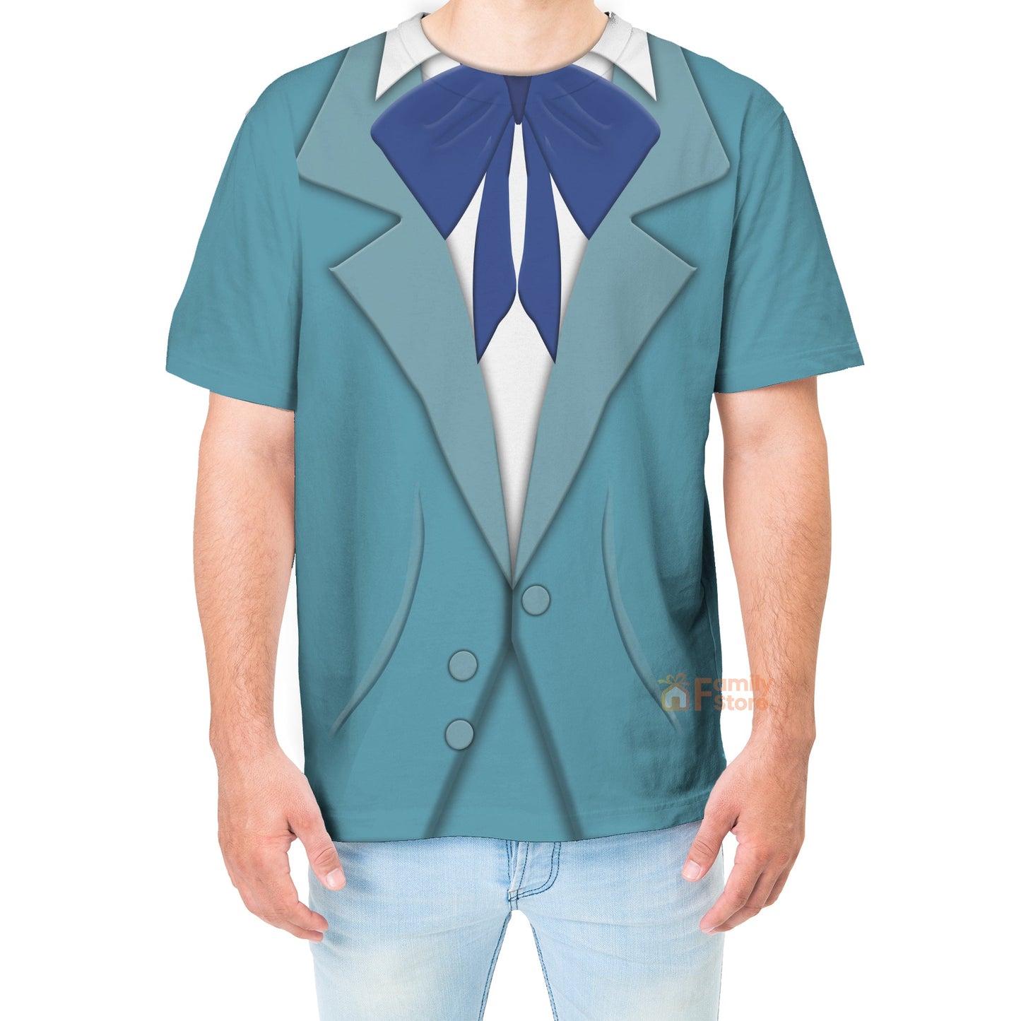 Ezra Hitchhiking Ghosts Haunted Mansion Costume T-Shirt For Men