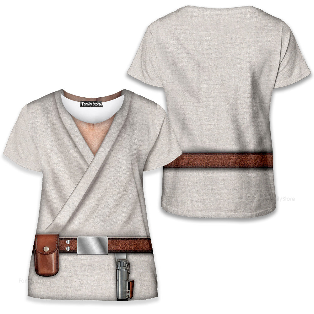 Stwa Jedi Luke SW Costume - 3D TShirt For Men And Women