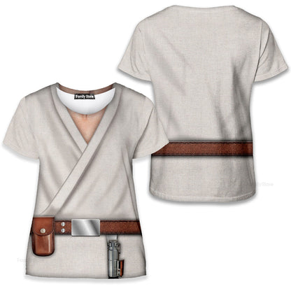 Stwa Jedi Luke SW Costume - 3D TShirt For Men And Women