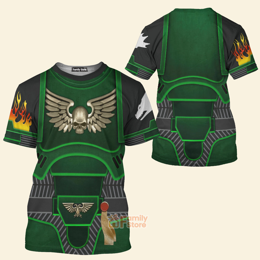 Warhammer Space Marines Salamanders - Costume Cosplay 3D Tshirt CSWRH006