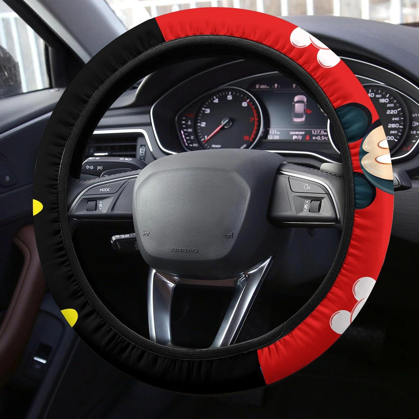 MM Steering Wheel Cover MM Clothes Cosplay Driving Wheel Cover Red Black