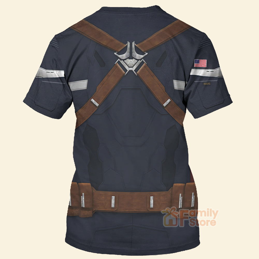 Captain America Stealth Suit The Winter Soldier Costume - TShirt