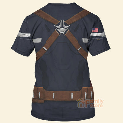 Captain America Stealth Suit The Winter Soldier Costume - TShirt