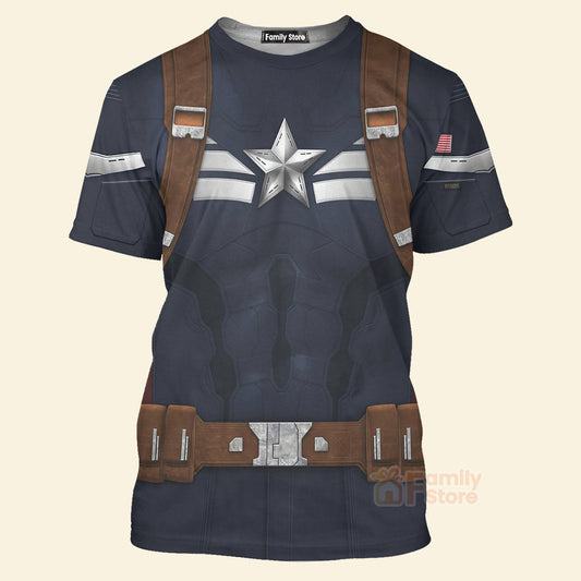 Captain America Stealth Suit The Winter Soldier Costume - TShirt