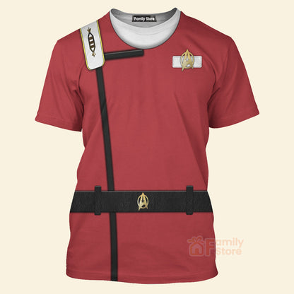 SaTr Starfleet Uniform The Wrath of Khan Officer - 3D TShirt